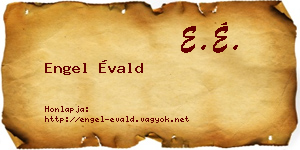 Engel Évald névjegykártya