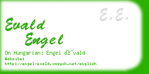 evald engel business card